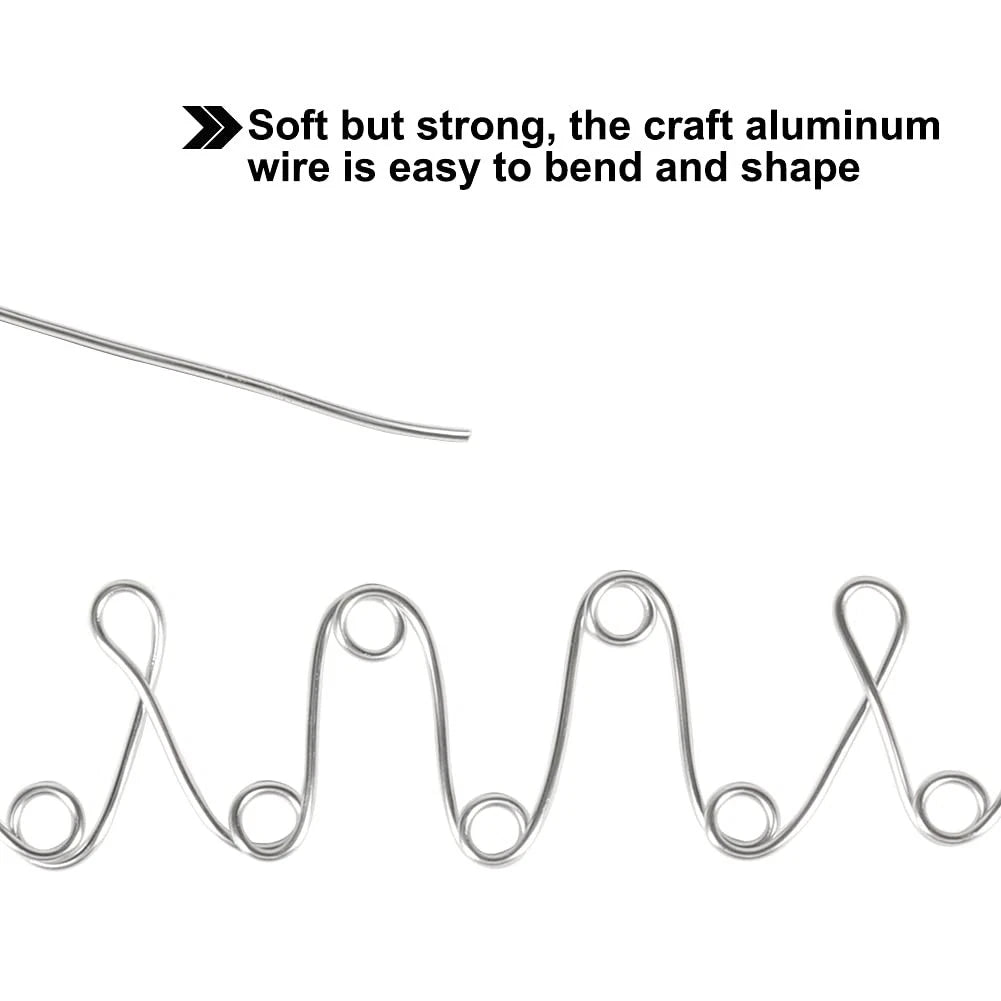 Tenn Well 9 Gauge Aluminum Craft Wire, 50 Feet 3mm Bendable 9 Gauge, Silver