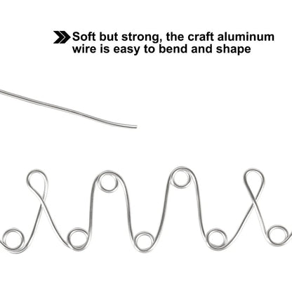 Tenn Well 9 Gauge Aluminum Craft Wire, 50 Feet 3mm Bendable 9 Gauge, Silver