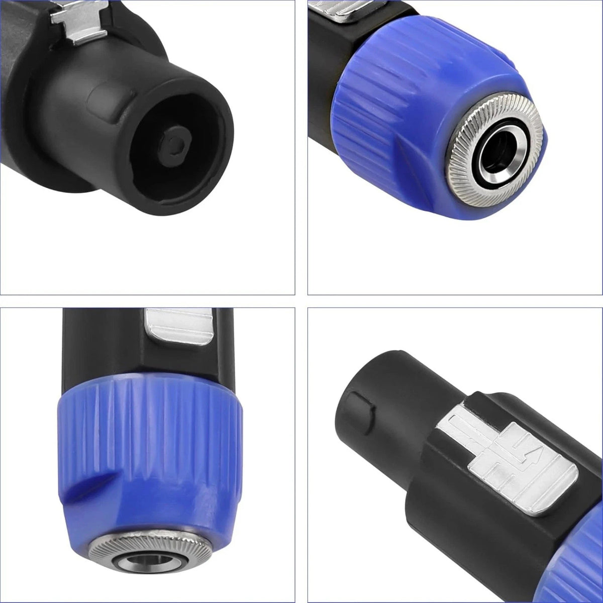 4pcs Speaker Cable Plug with Stress Relief Feature for 10-16 Gauge AWG Cables
