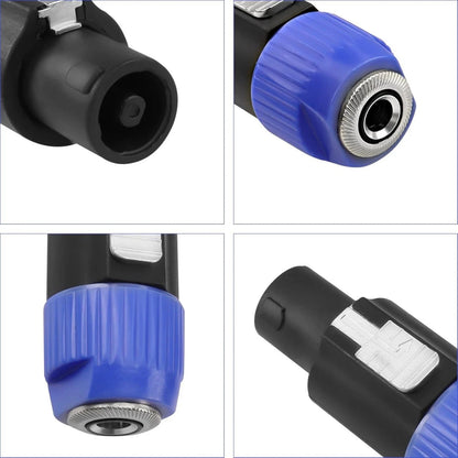 4pcs Speaker Cable Plug with Stress Relief Feature for 10-16 Gauge AWG Cables