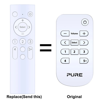 Replacement Remote Control For Pure Evoke D4 Mio With Bluetooth D440MBT