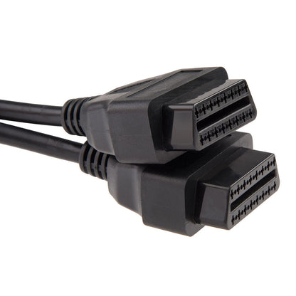 OBD2 OBDII Splitter Extension Cable 16pin Male to Dual Female Y Cable Tool Part