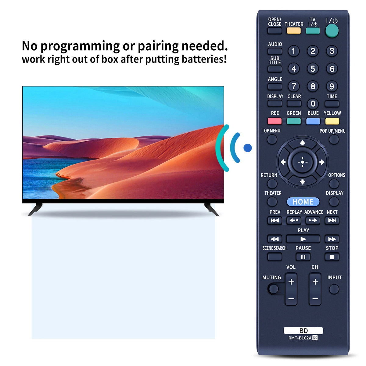 RMT-B102A For Sony DVD Player Remote Control BDP-S350 BDP-BX1