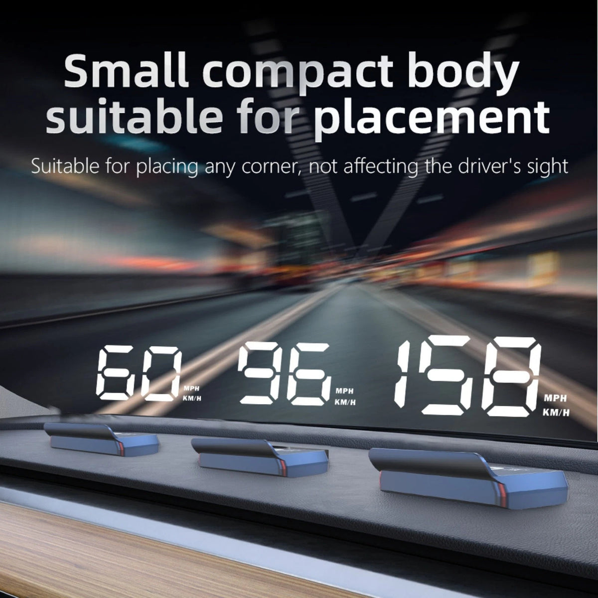 Universal Windshield HUD for Cars with Large Font Display and Type C Cable
