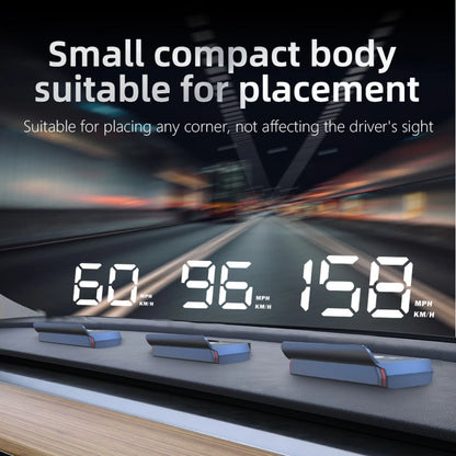 Universal Windshield HUD for Cars with Large Font Display and Type C Cable