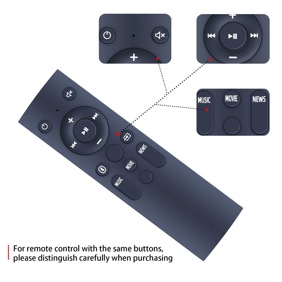 Replacement Remote Control For Amadeus Sound Bar