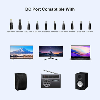 19V Power Supply Adapter 3.42A 65W AC/DC Converter Transformer 100V~240V AC...