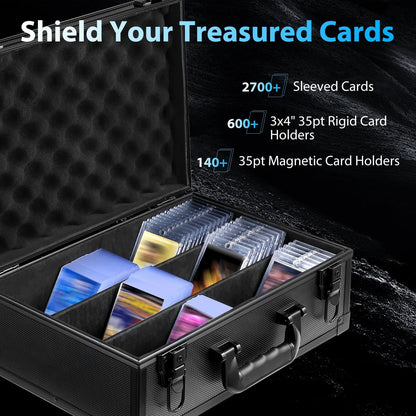 WOT I Trading Card Storage Box | Holds 600+ Toploaders | 3x4 inches, Black