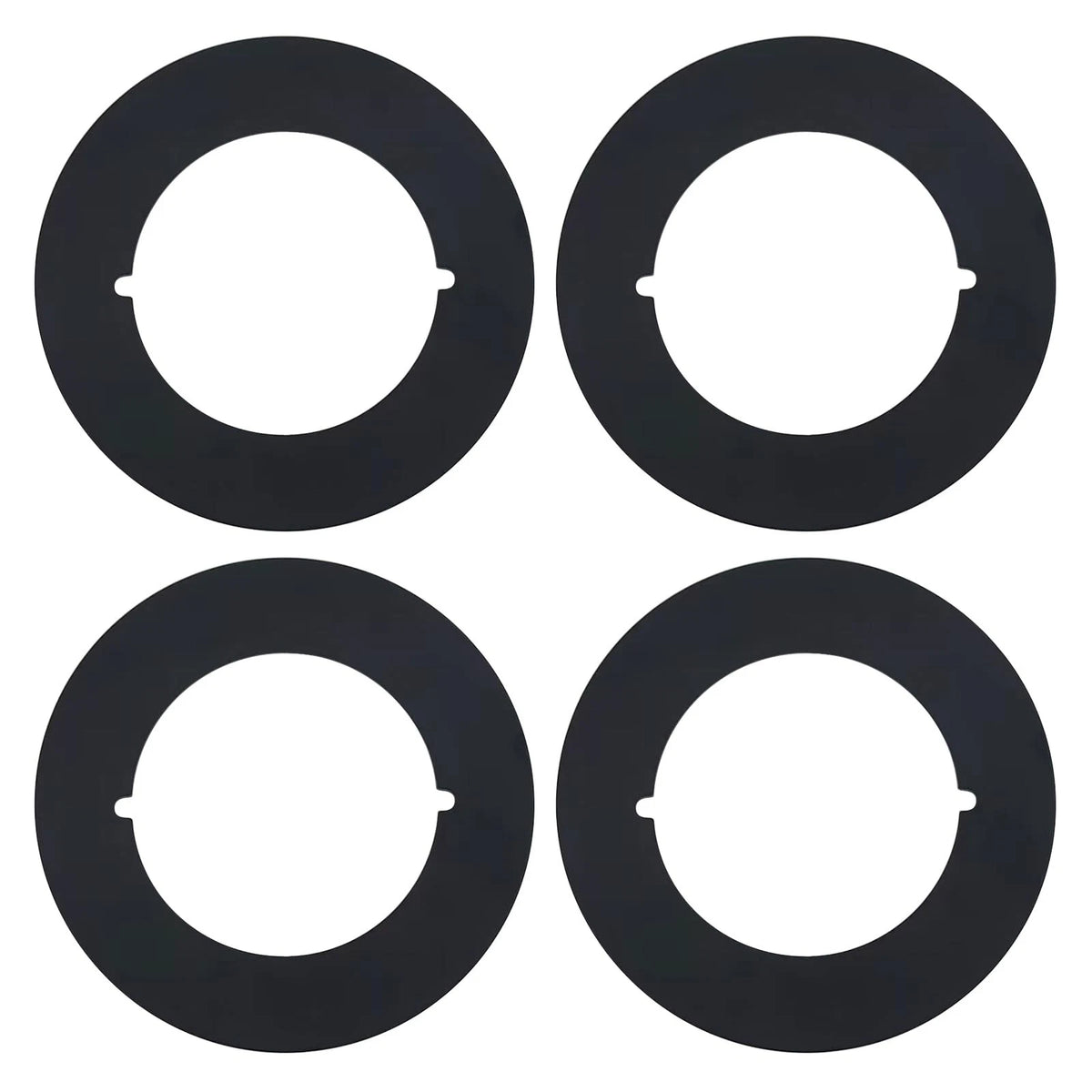 4 Pcs Door Knob/Deadbolt Reinforcement Plate, 2-1/8" Inner Diameter, Black-4