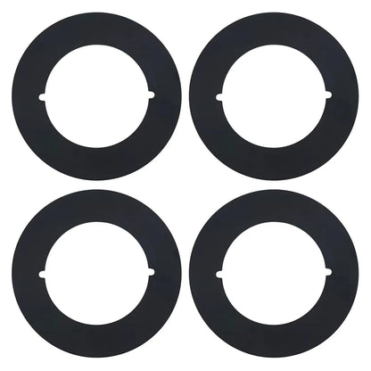 4 Pcs Door Knob/Deadbolt Reinforcement Plate, 2-1/8" Inner Diameter, Black-4