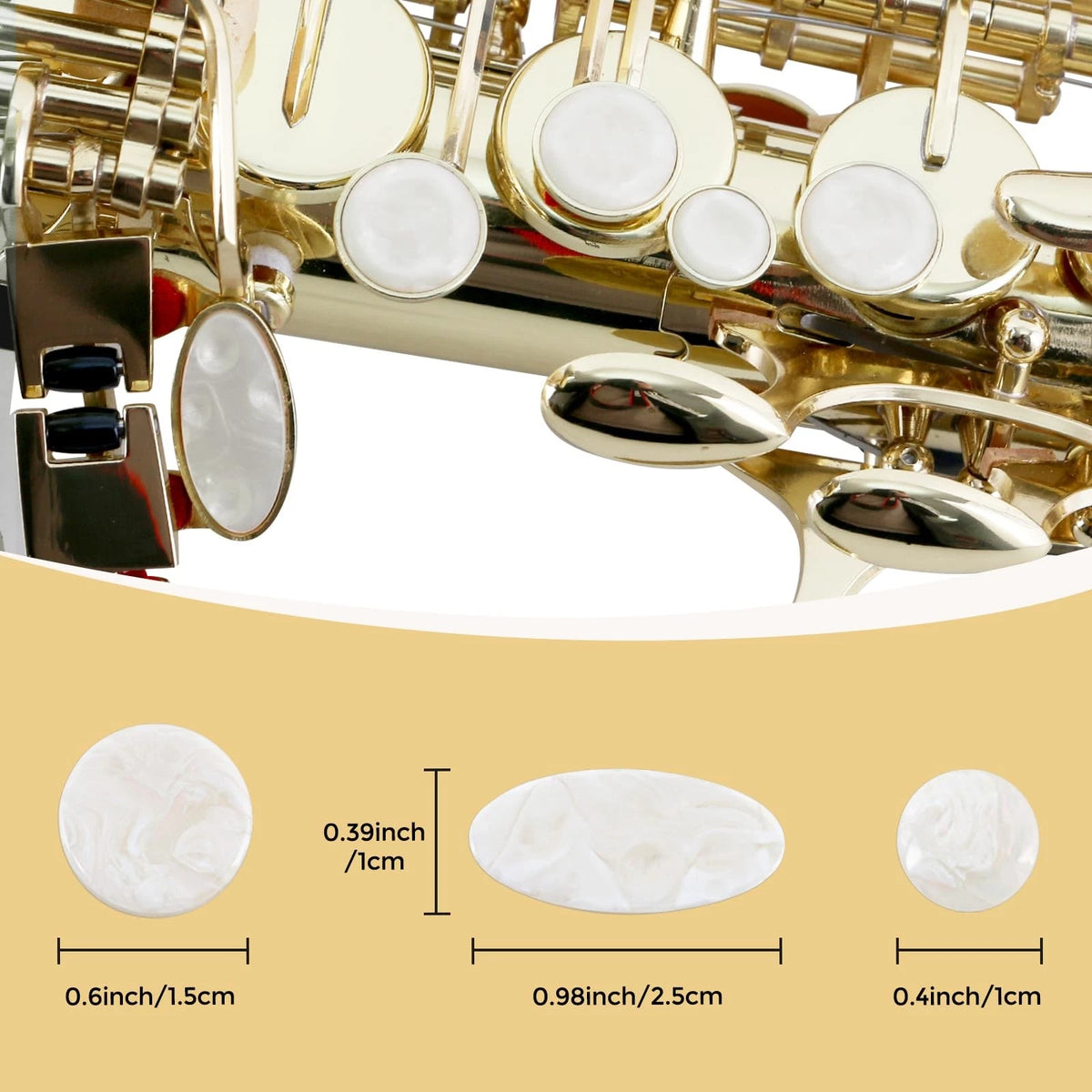 EASTROCK Alto Sax Neck Cork, 10pcs Saxophone Key 5 Cork with 10 Buttons
