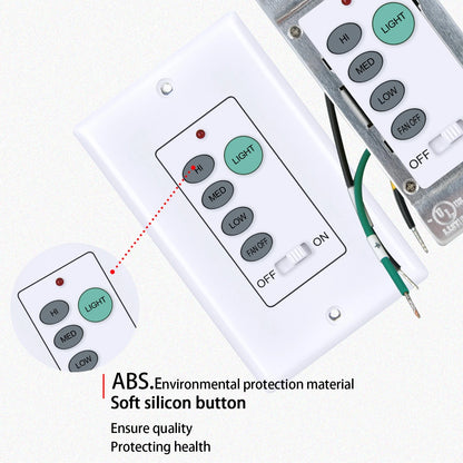 Universal Ceiling Fan Wall Control 3 Speed Wall Mounted Fan Control UC-9050T