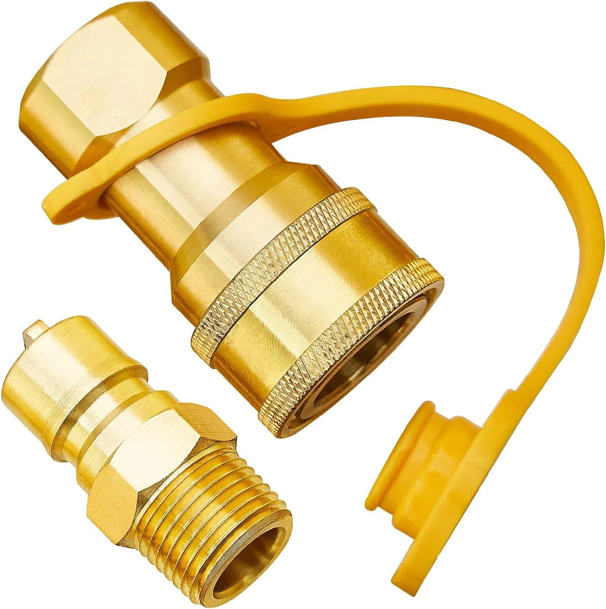 1/2” Gas Quick Connect Kit, LP Disconnect Connector & Male...