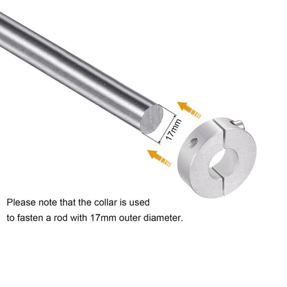 HARFINGTON 2pcs Double Split Shaft Collar for 17mm Set Screw Bore
