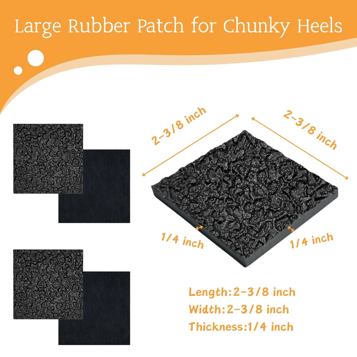 Shoe Heel Repair, Rubber Sole Sheet, 1/4 Inch Thick, Black