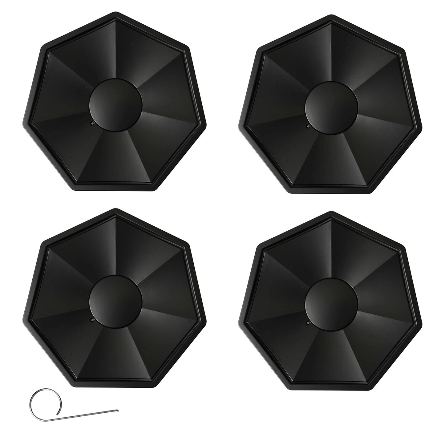4PCS Full Coverage Wheel Center Hub Caps Cover for Tesla Cybertruck 2023 2024