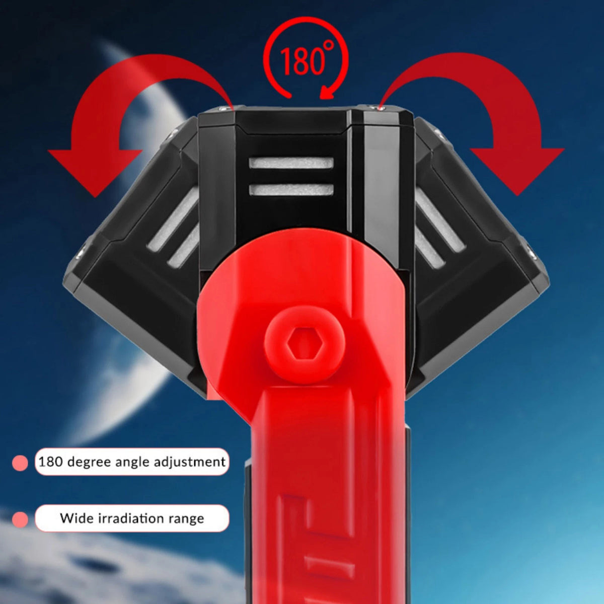 LED Work Light Magnetic Base 600LM Rechargeable Hands-Free Flashlight Lamp