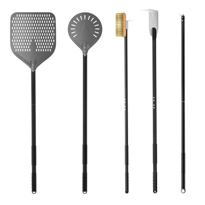 G.a HOMEFAVOR 5-Piece Pizza Tool Set, Oven Gray