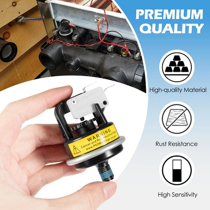 R0013200 2PSI Air Pressure Switch for Jandy/Zodiac/Teledyne Laars LXi black