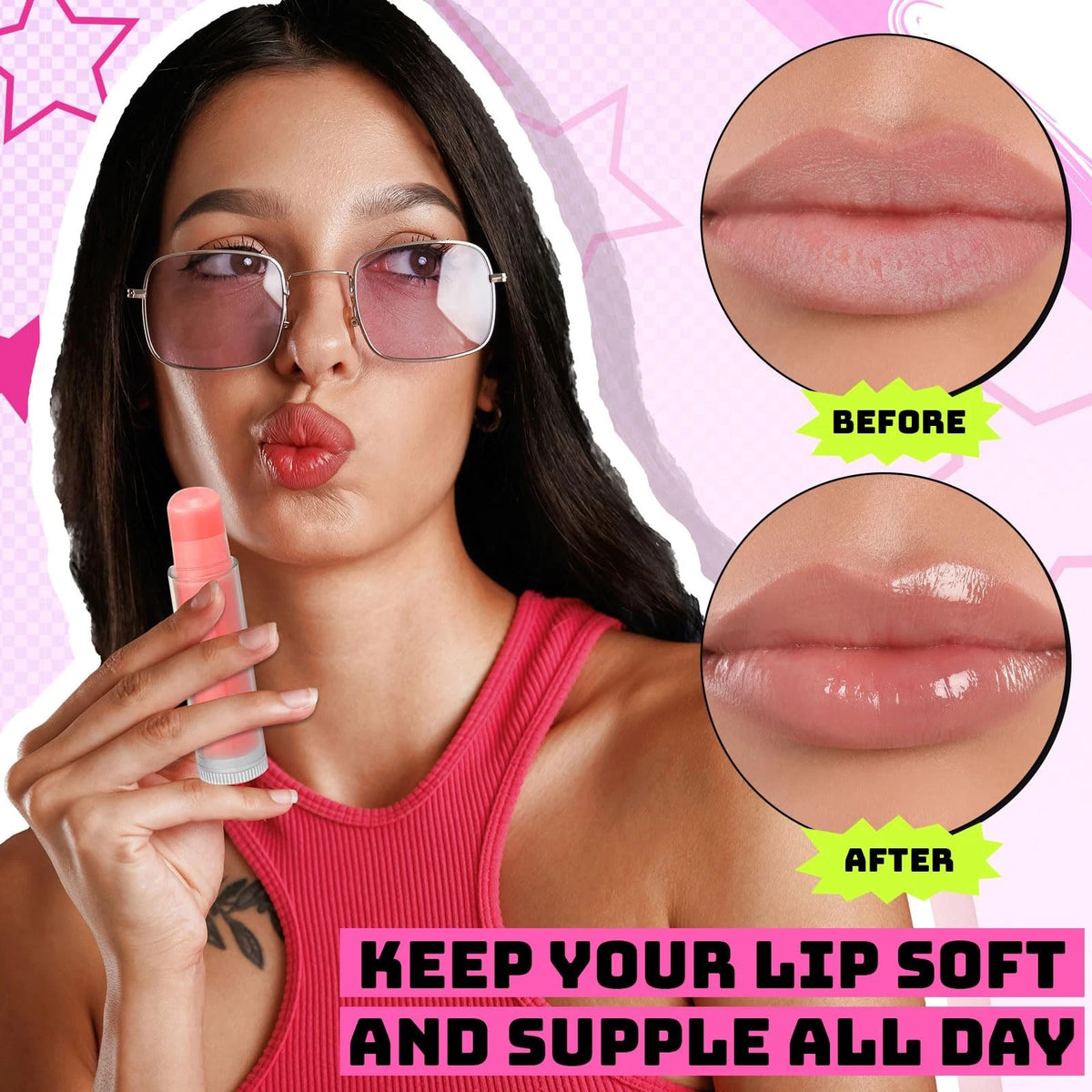 GZDUCK Lip Balm Making Kit- 42Pcs Set for Standard, pink