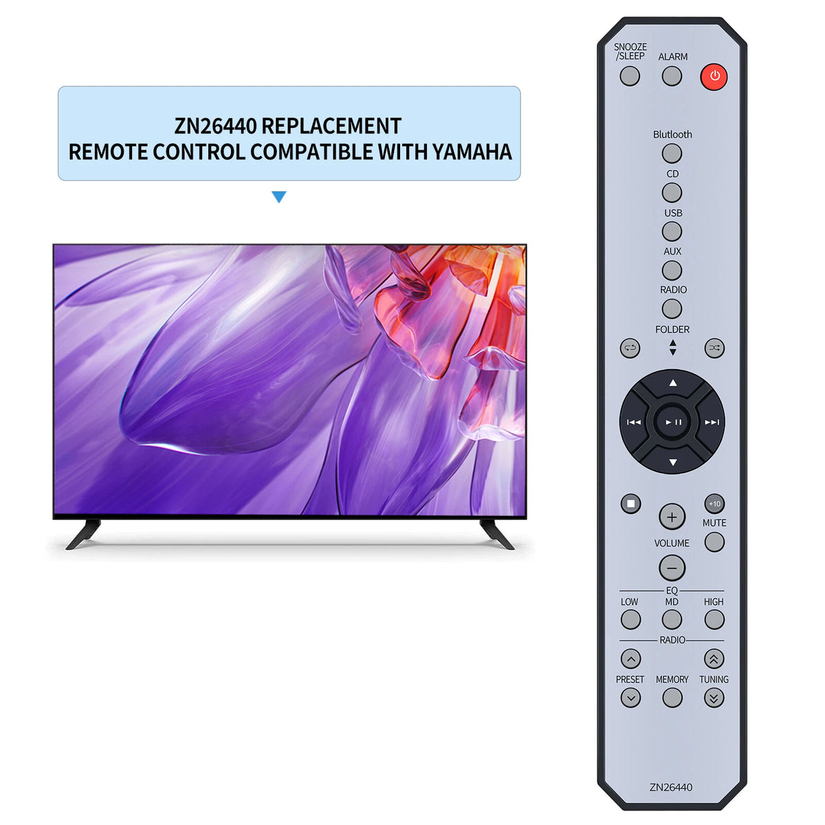 Replacement Remote Control For Yamaha ZN26440 ISX-803 ISX-B820 ISX-800
