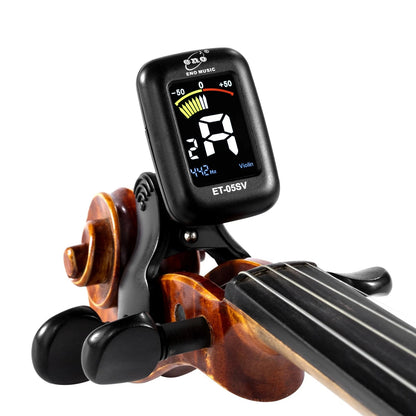 ENO MUSIC Professional Violin Viola Tuner, Colorful LCD Display Easy Black