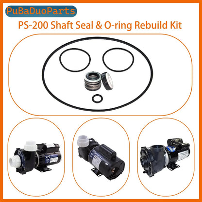 PS-200 5/8" Shaft Seal & O-Ring Rebuild Kit for AquaFlo/Flo-Master XP2 black