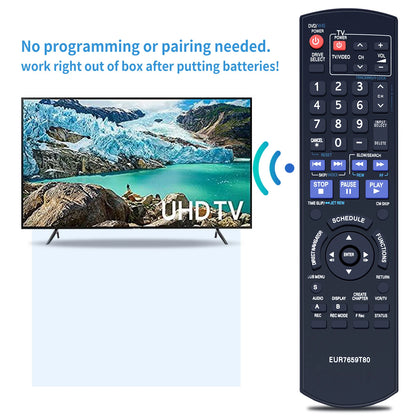 EUR7659T80 For Panasonic DVD Recorder Player Remote Control DMR-EZ475VK