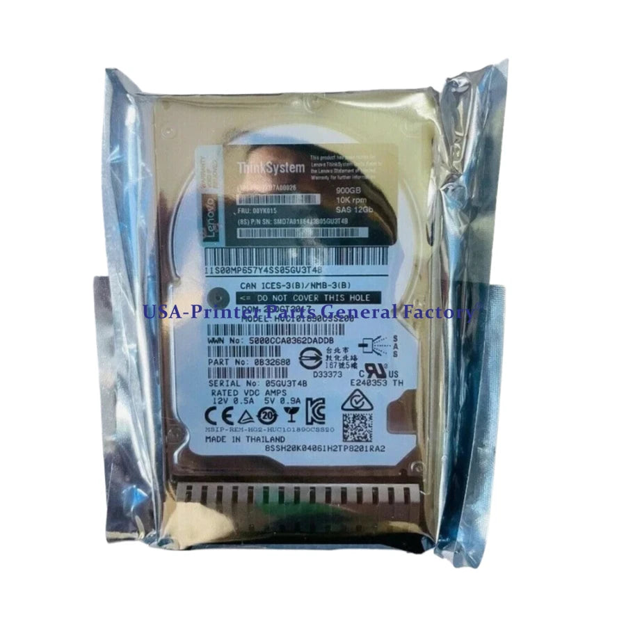 Fits For LENOVO IBM 7XB7A00026 00YK015 900GB 2.5" 10K 12G SAS HDD Hard Drive