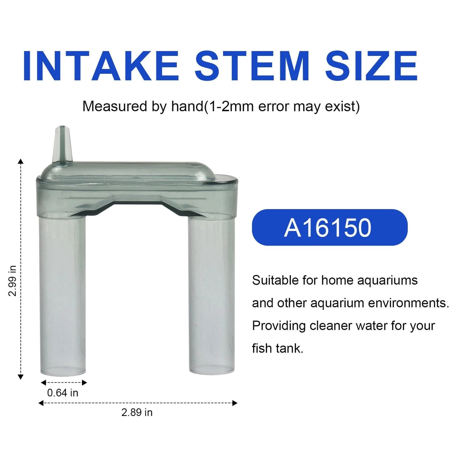 HEBRAR Aquarium Filter Intake Extension Tube, U Tube Compatibility with Clear