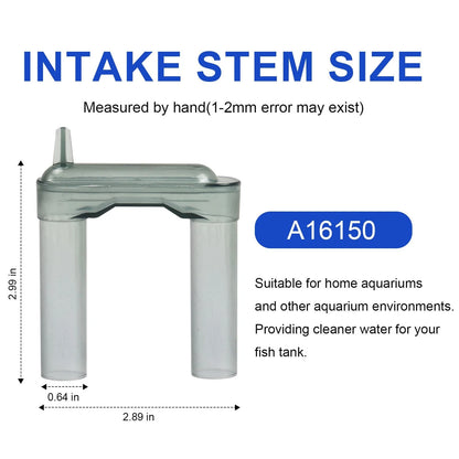 HEBRAR Aquarium Filter Intake Extension Tube, U Tube Compatibility with Clear