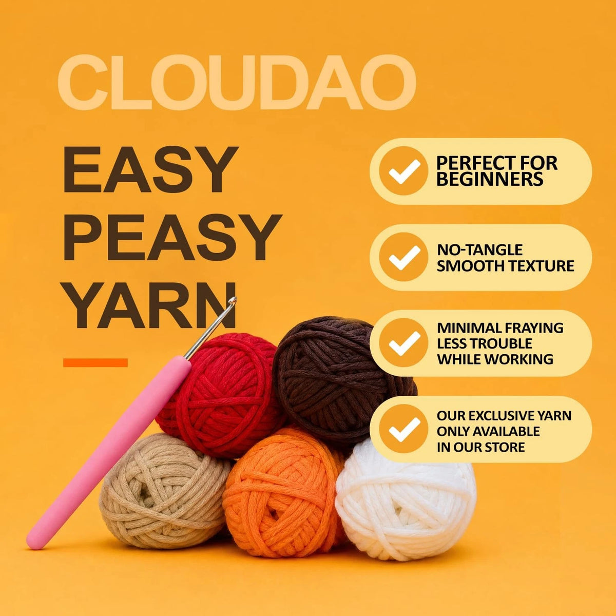CLOUDAO Crochet Kit for Beginners, Amigurumi Starter Koala