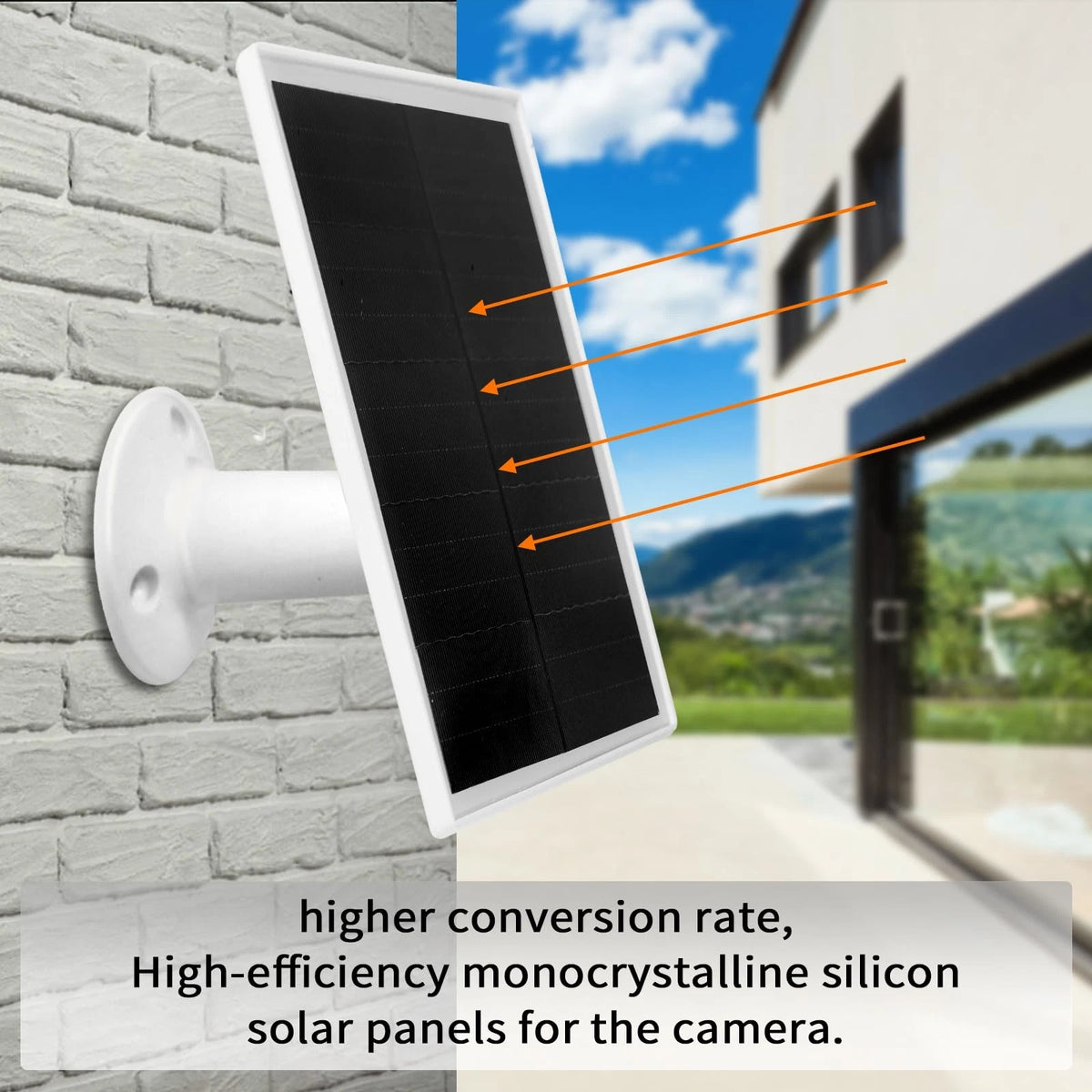 6W Solar Panel Charger, with Micro USB & USB-C Port for DC Black