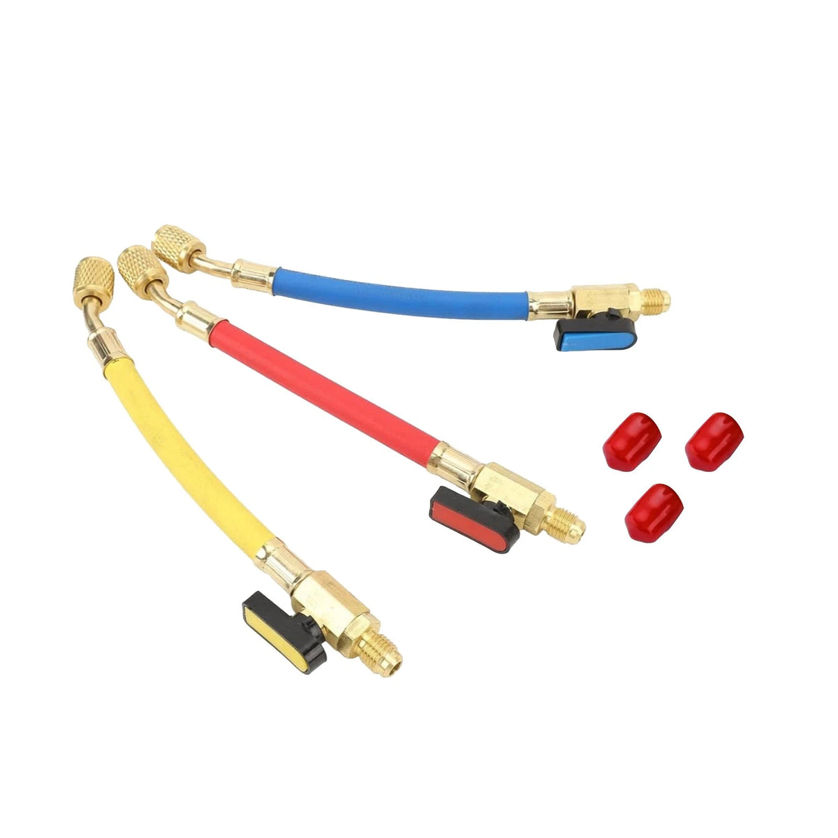 For R134A R410A Refrigerants 1/4" SAE Ball Valves Hose Great Compatibility