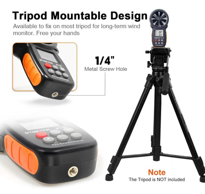 BTMETER BT-100 Handheld Anemometer, Digital Wind Speed CFM Anemometer