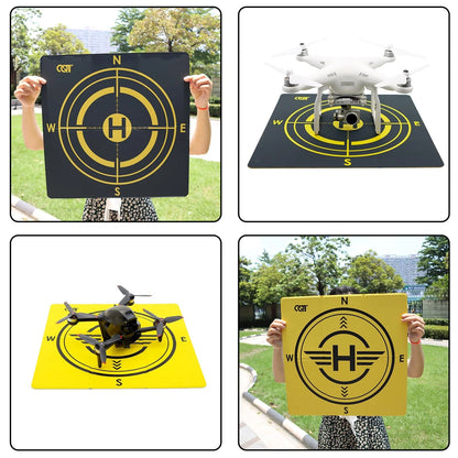 CQT Drone Landing Pad Universal Waterproof Weighted Portable Yellow+Dark Gray