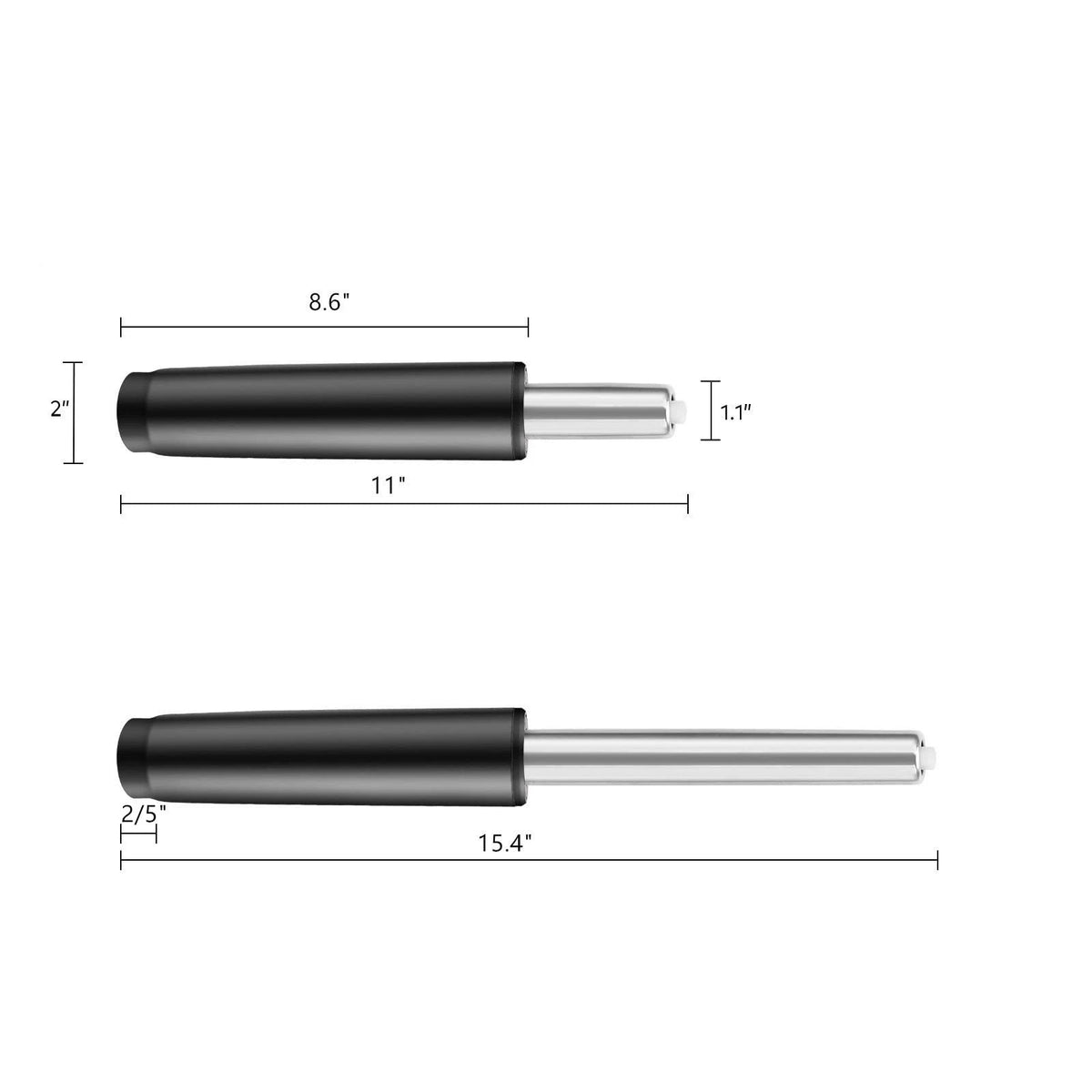 DOZYANT Gas Lift Cylinder Replacement,Hydraulic Pneumatic 5"STROKE, Black