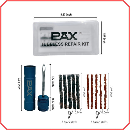 PAX 12 Pcs Tubeless Bike Tire Repair Kit, Includes Storage Canister, Sky Blue
