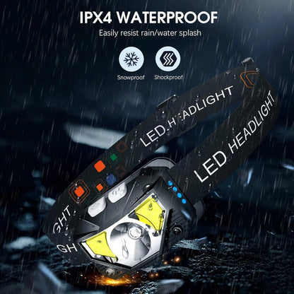 LHKNL Headlamp Flashlight, Lumen Ultra-Light Bright LED 2 Packs, Black