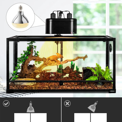 REPTI ZOO 100W Reptile Heat Lamp UVA UVB Light, Full Spectrum White