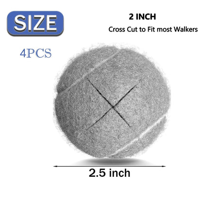 ZUJEAM Tennis Balls for Walkers, Pre Cut Walker Glide Gray-4PCS