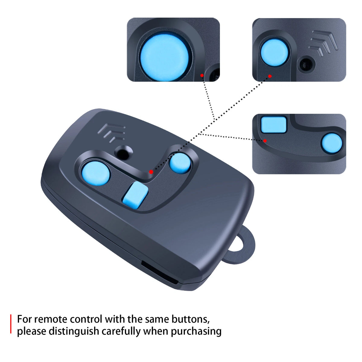 For Peccinin Garage Door Remote Control 3 Buttons 433.92Mhz Rolling Code
