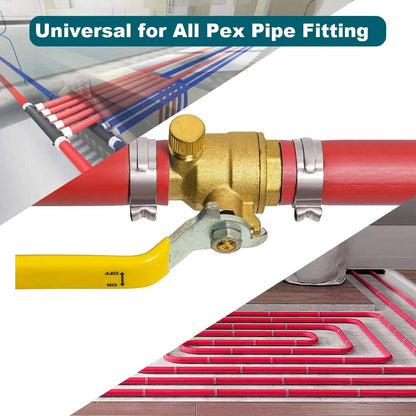 LOKMAN 50 Pack 1/2 Inch PEX Cinch Clamps, Stainless Steel Inch, Metallic