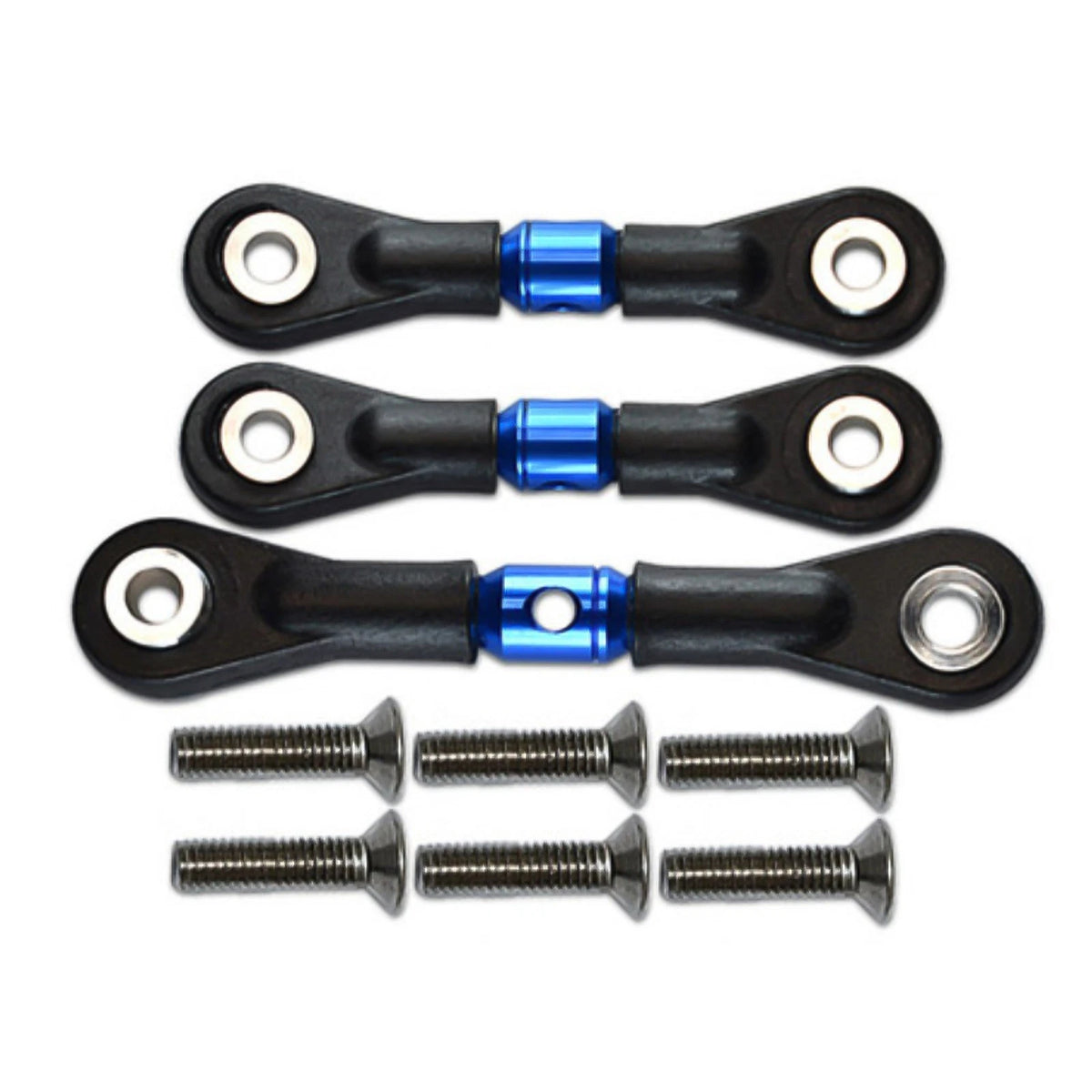 3Pcs Aluminum Steering Rod Link Rod Tie Rod For Tamiya TT-02 TT02 1/10 RC Car