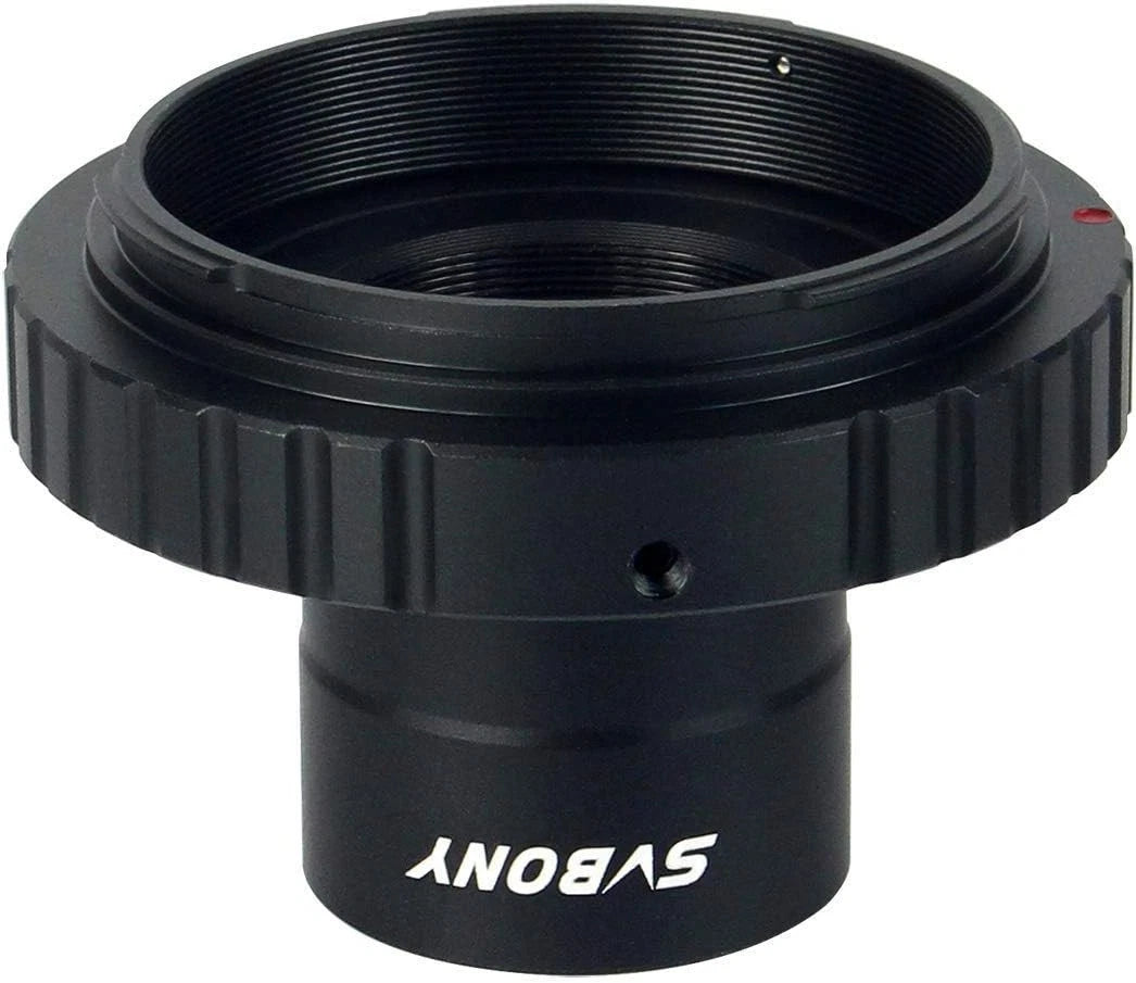 SVBONY T2 T Ring Adapter and T Adapter, 1.25 inches Metal Telescope Black
