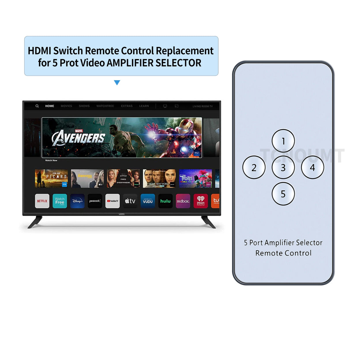 Remote Control For UpTech HDMI Switch 5 Port Amplifier Selector