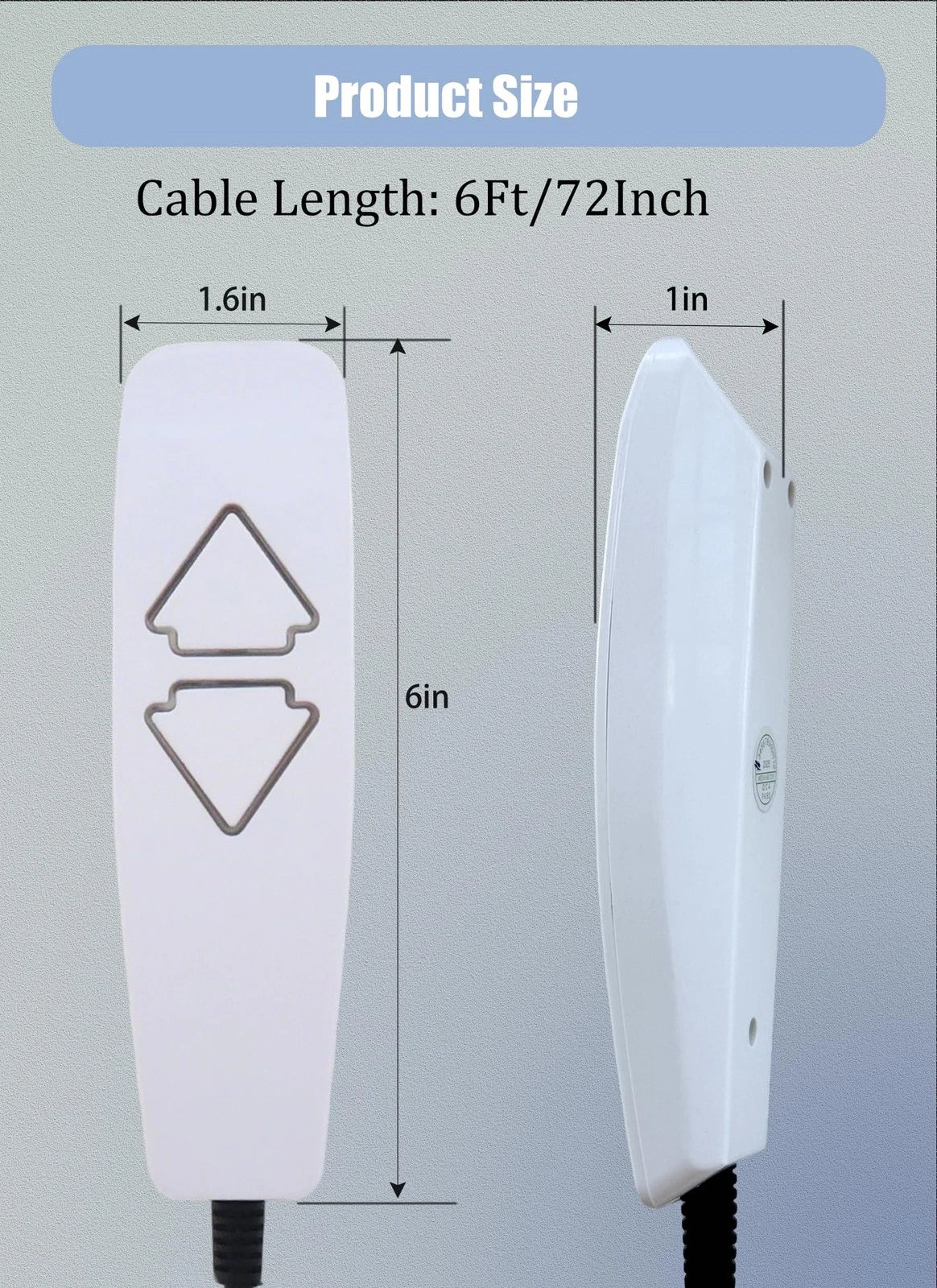 Fresayerd Lift Chair Remote Replacement, 5 Pin 2 6X1.6X1 Inches, White