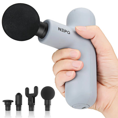 NEPQ Mini Massage Gun, SK6 Fascial Gun Portable Deep Tissue Percussion Gray