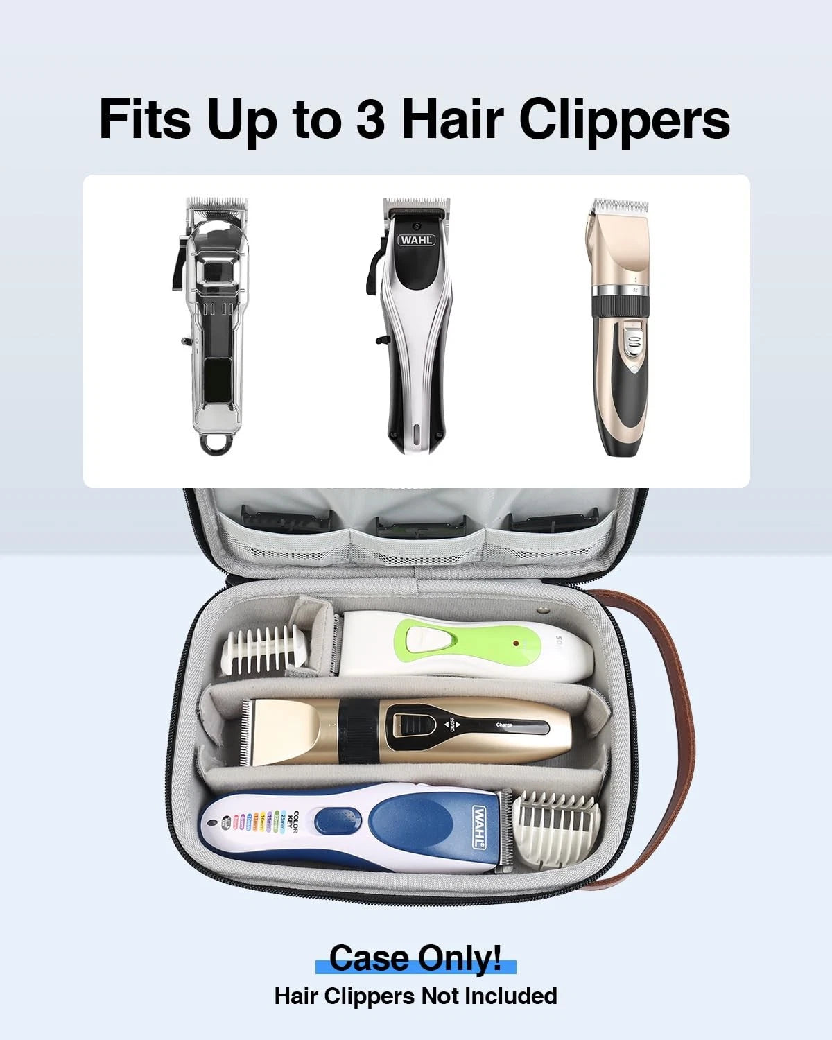 Luxtude Hair Clipper Case Travel, Portable Barber Medium, Black