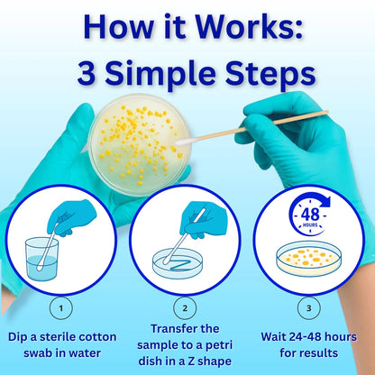 Evviva Sciences Water Bacteria Test Kit – 10 Tests for Total Bacteria,...